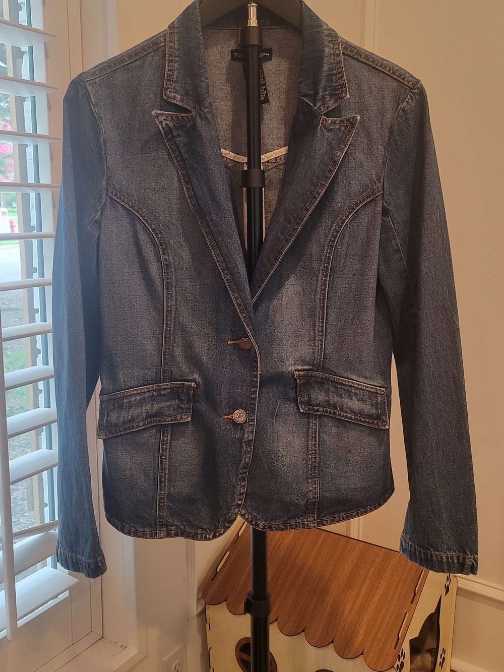 For Joseph Vintage Y2K Blue Denim Blazer Jacket